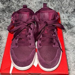 Kids Air Jordan 1 Mid (PS) Shoes Bordeaux // Sail
